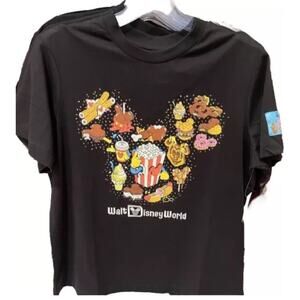 2024 Disney World Eats Mickey Snacks Black T-Shirt Size 2X Nwt